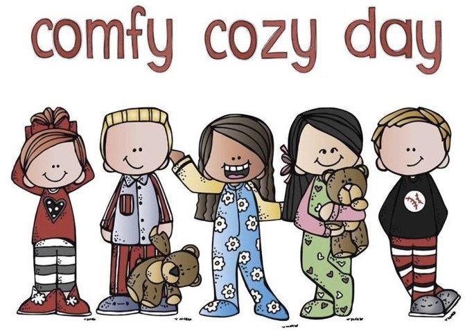 In honor of the Thanksgiving holiday this week and to prepare for stuffing ourselves silly, tomorrow is "Comfy Clothes Tuesday". Feel free to wear whatever is comfortable for you....jeans, sweats, even PJs!
