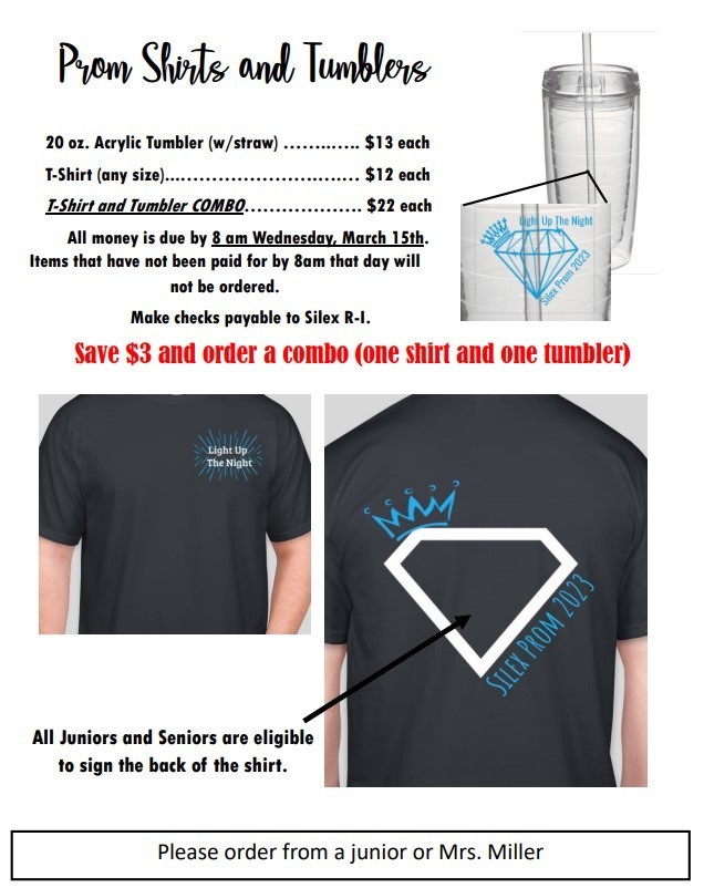 Orders & money are due tomorrow, Wednesday, March 15th!